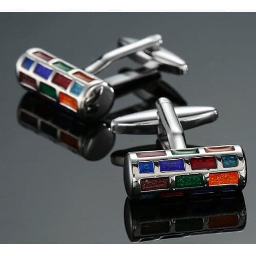 High quality mens shirt Cufflinks fashion suit classic jewelry color Cufflinks lawyer business shirt badge pin gift