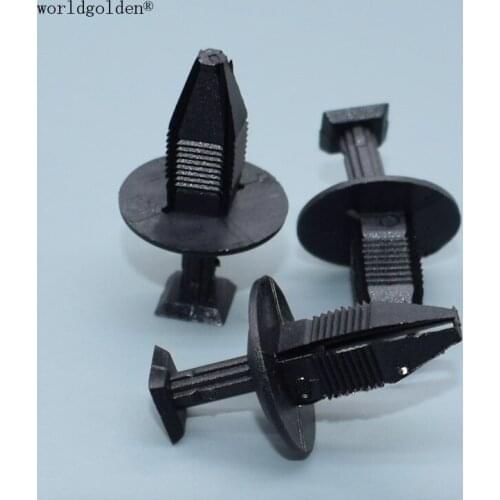 Worldgolden 100pcs auto connector Front Bumper Stone Deflector Retainer for Ford N808048S, W705532-S300