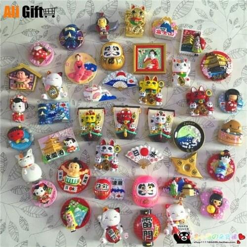 Japan Tourism Memorial Landscape Wind Plutus Cat Tokyo Fridge Magnets Fridge Magnet Souvenir Home Decoration Accessories