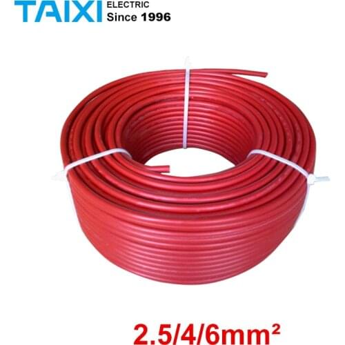 100 meters/roll Single Core Solar Cable 2.5/4/6mm² Electric Wire Photovoltaic Cable