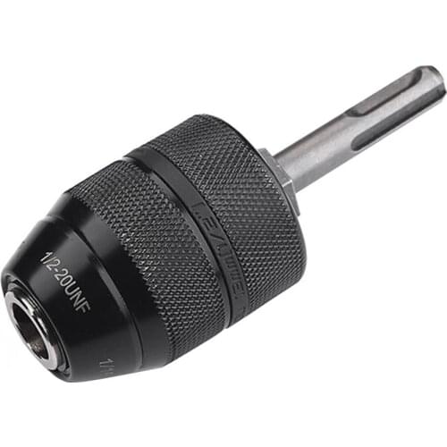 2-12mm Keyless Metal Drill Chuck Quick Change Adapter SDS-Plus Shank 1/4" Hex Square Fit Rotary Hammer Drill Hammer Drills