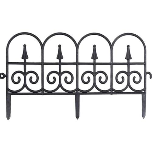 4pcs Garden Landscape Fence Flower Detachable Plastic Bed Border Edging Garden Outdoor Pastoral Fencing Panel