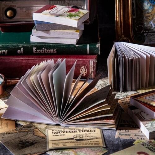 50pcs Vintage Sticker Mini Book Plant Newspaper Art Deco Sticker Aesthetics Happy Planner Accessories Diy Stationery Sticker