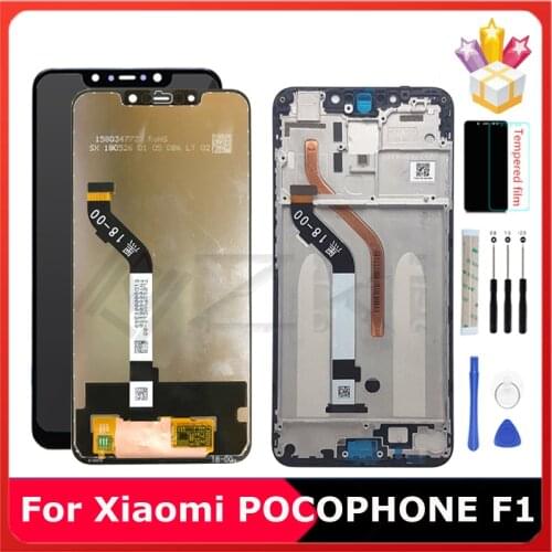 6.18" AAA Quality For Xiaomi Pocophone F1 LCD Display with Frame Full Touch Screen Replacement Digitizer Assembly For POCO F1