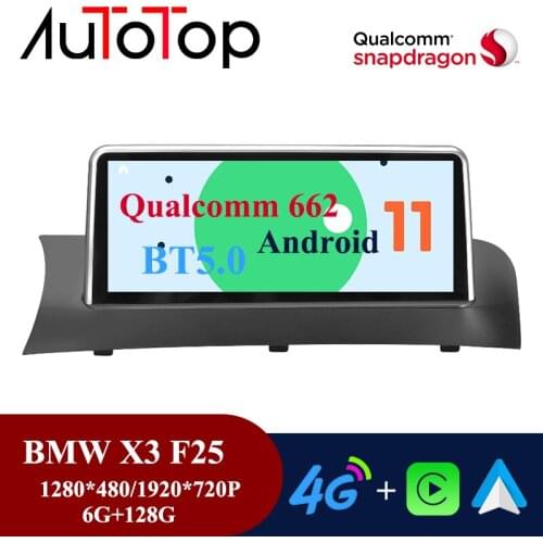 AUTOTOP Snapdrago 662 2 Din Android 11 Car Radio For BMW X4 F26 X3 F25 2011 2012-2017 CIC NBT Auto Audio GPS Stereo Navigation