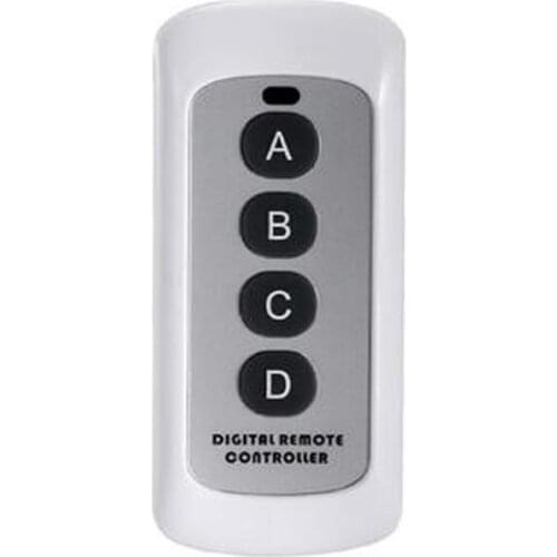 Wireless RF433 Remote Controller 4 Buttons works for Light Switch 433MHz Distance 20m digital