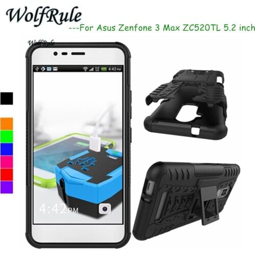 For Phone Case Asus Zenfone 3 Max ZC520TL Case Anti-knock Silicone + Plastic WolfRule Case Asus Zenfone 3 Max ZC520TL Cover