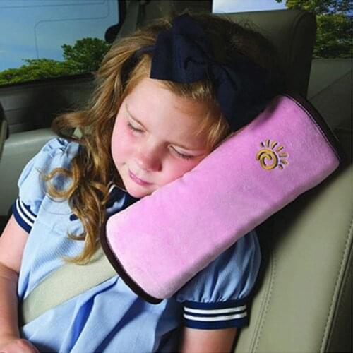Baby Children Safety Strap Micro-suede Fabric Car Seat Belts Pillow Shoulder Protection Car-Styling 28x9x12cm
