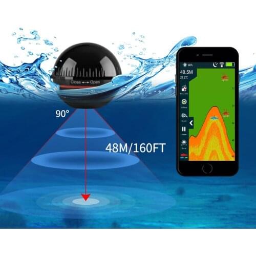 Erchang XA02 Fish Finder For Fihsing 48m/160ft Wireless Depth Echo Sounder Sea Lake Portable Sonar In Russian Warehouse