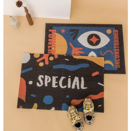 Bohemian Style Door Mat Carpet PVC Non-slip Mat Living Room Mat Dustproof Home Mat Carpet Hallway Custom Size Entrance Door Mat