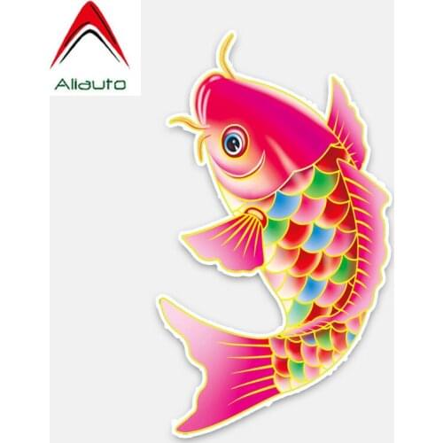 Aliauto Pretty Car Sticker Wonderfu Carp Styling PVC Decal Cover Scratches for Nissan Suzuki Peugeot Skoda Lada ,17cm*10cm