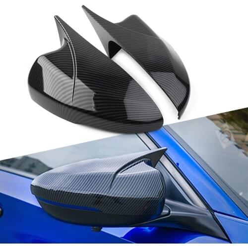 Carbon Fiber ABS Car Rearview Side Mirrors Cap Cover Decorative Trim For Honda Accord 2018 2019 2020 Deluxe Version