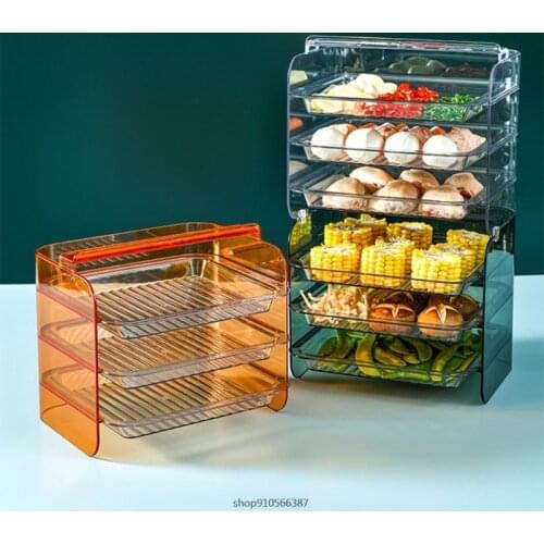 Kitchen Storage Rack 3 Layers Cooking Dishes Stackable Fruit Vegetables Serving Tray Organizer Multi-functional A27 21 Wholesale