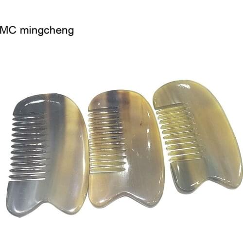 MC Professional Comb Antistatic Hair Brush For Styling Natural Yak Horn Head Shujin Active Massage Combs Beauty Scraping Brushes