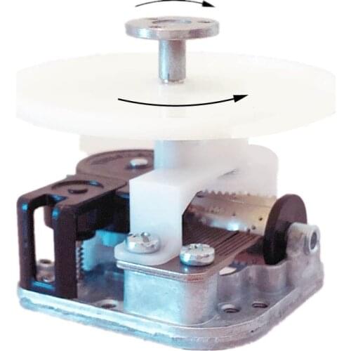 DIY music box mechanism with rotating shaft and plate in contrary direction Christmas gifts unusual gift
