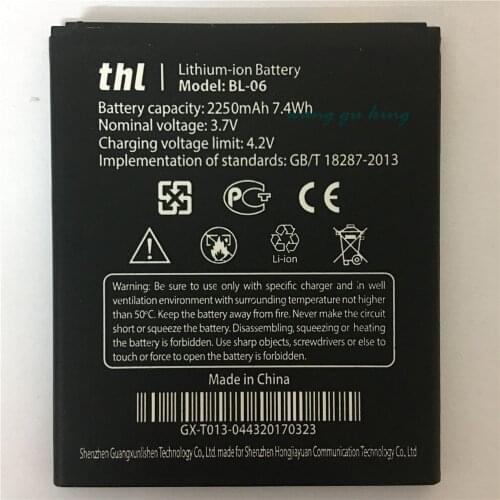 2108 New 100% IST Original Mobile Phone Battery For THL BL-06 BL06 BL 06 T6 T6S Pro T6C High Quality Replacement Battery