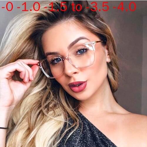 2020 Transition Sunglasses Photochromic Myopia Eyeglasses Finished Myopia Glasses for Women Computer Optical Glasses Frame NX
