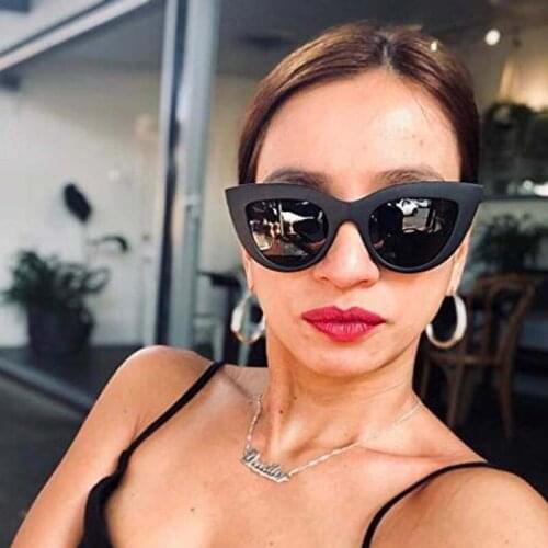 2019 Retro Cat Eye Glasses for Women Goggles Mirror UV400 Protection Cat eye Polarized Cycling Sunglasses Tinted Color Lens
