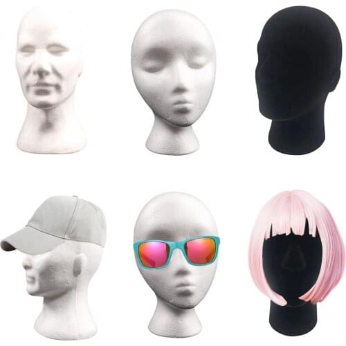 Practical Mannequin Head For Hairstyles Foam Male Female Head Mold Wigs Glasses Hat Display Holder Stand Manikin Head maniqui