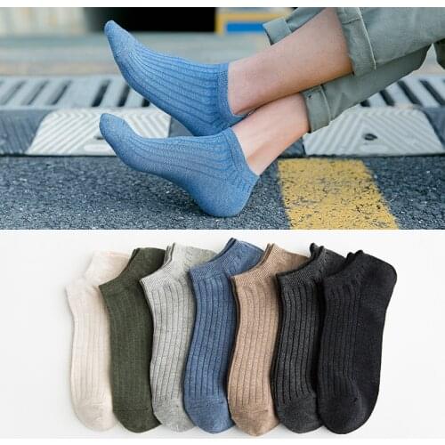 Sale! Cotton Man Short Socks Fashion Breathable Men Ankle Socks Comfortable Solid Color Casual Socks Male Street Fashions
