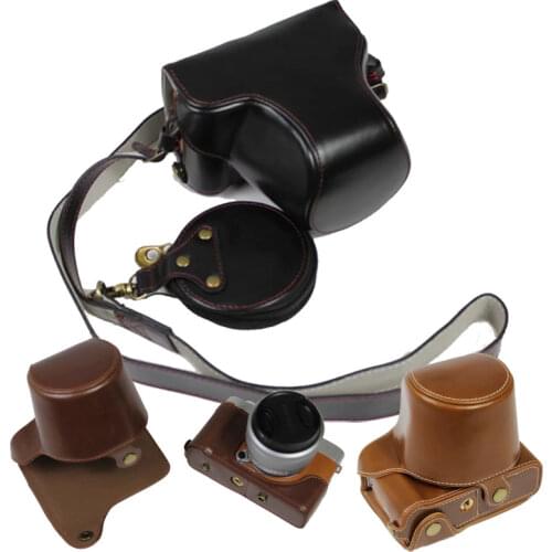 Luxury Full Bag Cover PU Leather Camera Case For Fujifilm Fuji XA7 X-A7 15-45mm Lens Protective Shell Pouch