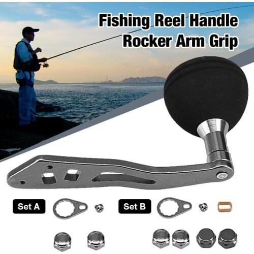Fishing Reel Handle Knobs Handle Grip Fishing Spinning Reel Rocker Arm Grip EVA Oval Grip Pill Single Rocker Arm All Metal
