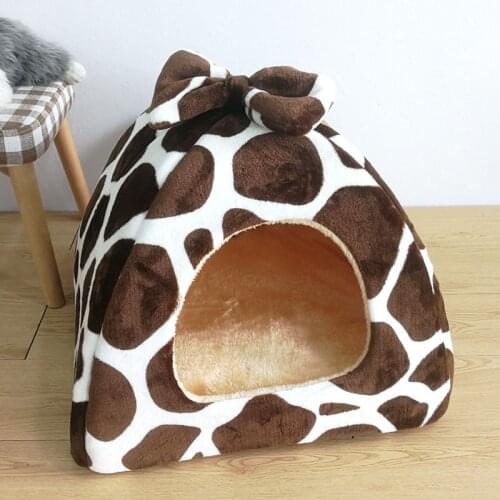 Foldable Dog House Mat Cat Litter Teddy Pomeranian Puppy Tent Kennel Nest Small Medium Dog Chihuahua Mongolian Yurts Pet Bed