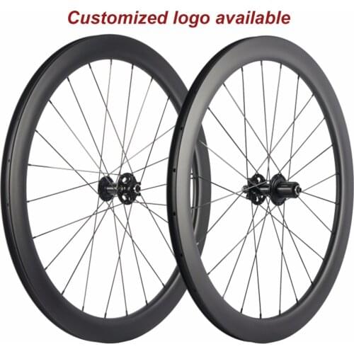 Thru Axle 6 Bolt Disc brake carbon road bike wheels 700C 50mm Clincher Carbon Wheelset Tubuar 25mm U shape cyclocross QR wheels