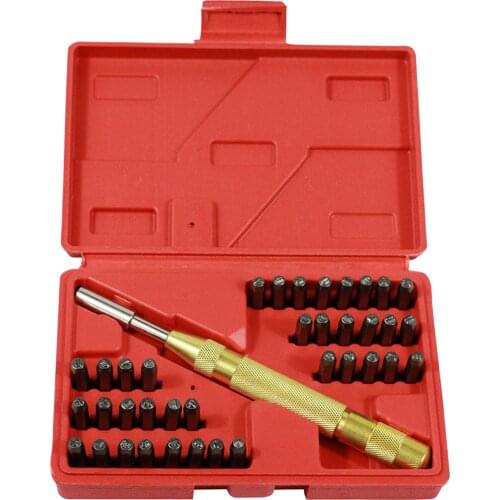 38x Multi-purpose Alloy Steel Letter and Number Stamp Automatic Letter Number Stamping Metal Punch Stamp Set Tool