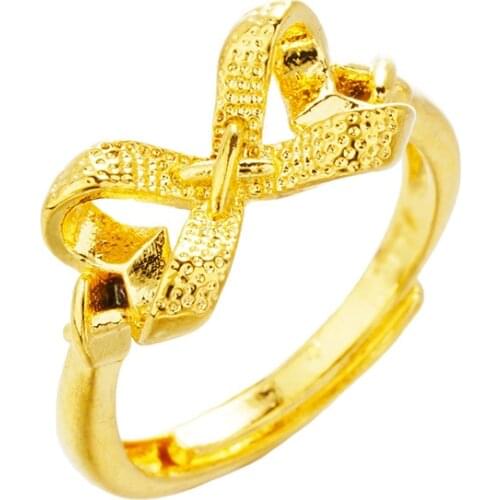 Eternal love Flower Leaves Resizable Gold Finger Rings Valentines Day Gift Jewelry Hot Sale 2019 Open Rings for Women