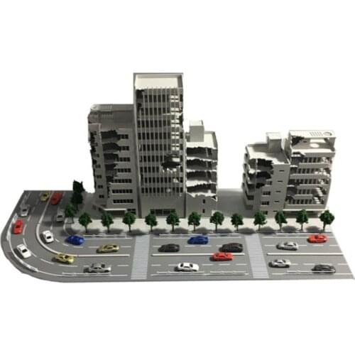 1:144 Altman Scene Model Battle Damaged Outland Ruined Building Abandoned Office Edifice Models Mansion Layout