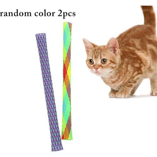 1pcs/2pcs/4pcs/5pcs Cat Toy Cat Spring Tube Toy Set Interactive Elastic Cat Coil Toys for Cats Kitten Random Color