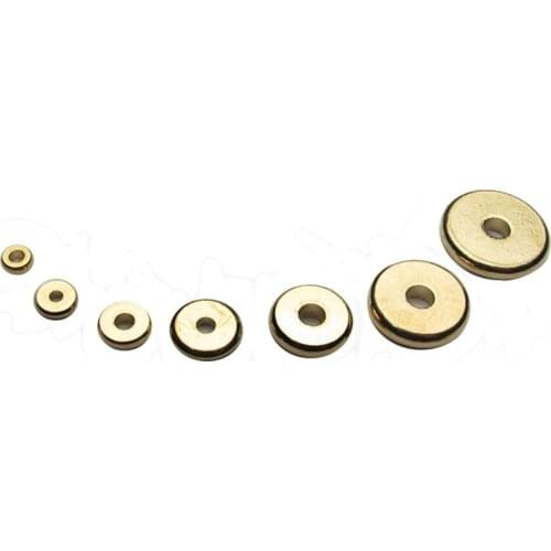 1pack 3mm 4mm 5mm 6mm 8mm 10mm 12mm Metal Raw Brass Spacer Beads Hole Beads Flat Beads For Jewelry Making