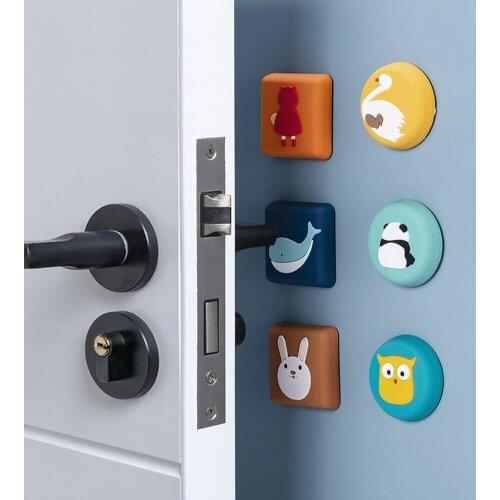 10 pcs silicone wall protectors door handles anti-collision stickers door Shockproof Crash Pad Cartoon Wall Sticker Buffer mute