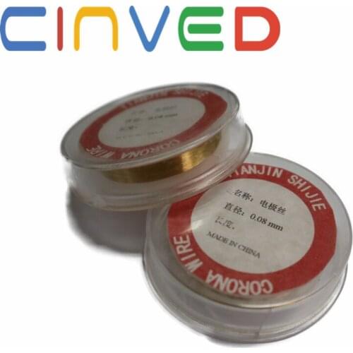 1X New Compatible 20Meter Golden Corona Wire 0.06mm/0.08mm for Konica Miolta for Canon for Ricoh for Sharp for Toshiba