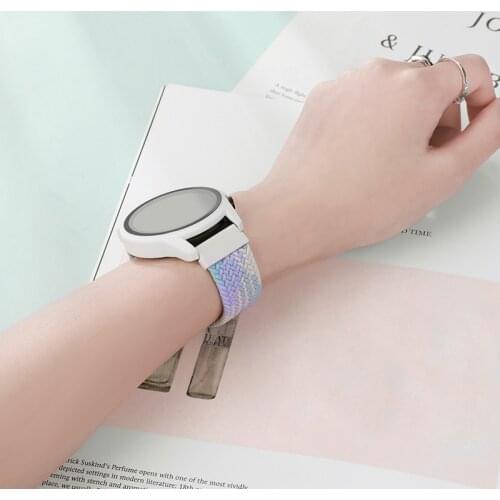 20mm Braided Solo Loop Band For Amazfit GTS 2 2e /GTS 2 mini strap Amazfit Bip S/U Pro For Samsung Galaxy Watch Active 2 40/44mm