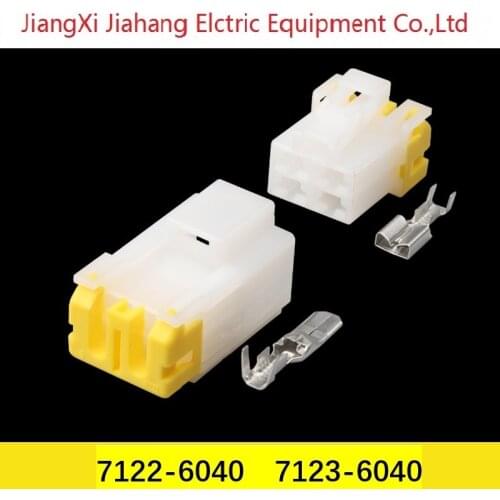 7122-6040 7123-6040 Freeshipping 200sets DJ70417Y-6.3-11/21 AMP Car Electrical Wire Connectors for VW,BMW,Audi,Toyota,NISSAN
