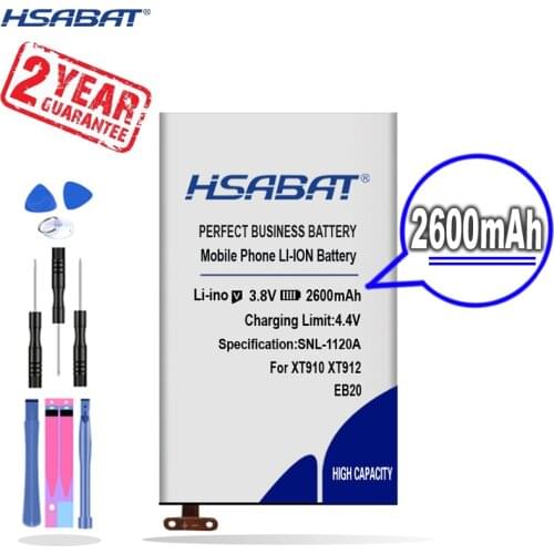 New Arrival 2600mAh EB20 Battery for Motorola Droid RAZR SNN5899A SNN5899 XT889 SNN5899B XT910 XT912 T5 Atrix HD MB886