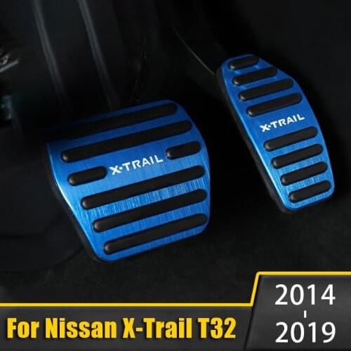 Aluminum Car Pedals Foot Pads Fuel Accelerator Brake Clucth Pedal Covers For Nissan X-Trail X Trail T32 2014-2019 Accessories