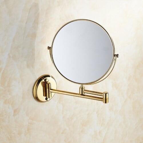 BECOLA Brass Bath Mirrors 2-Face Layer Bathroom Accessories makeup round copper mirror BR-6738