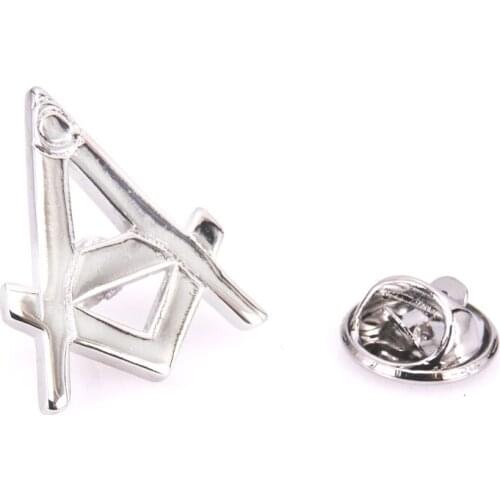 High quality Brooch Masonic design in silvery Lapel Pin Badge Brooche Mens clothing accessories wholesale XZ002