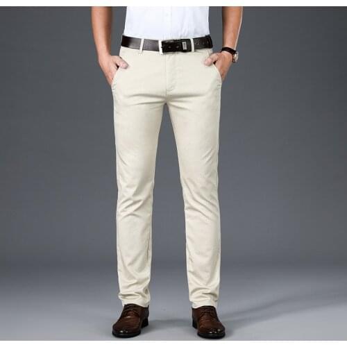 Classic Style Mens Spring Summer Casual Thin Fit Pants Summer New Style Business Fashion Printed Trousers Male Brand Clothes