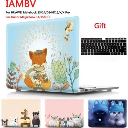 Cartoon animals Case For huawei Matebook Mate 13 14 Mate book X pro ,Cases for Mate book D14 D15 X 2020 MagicBook14 15 16.1+gift