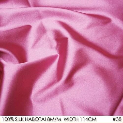 CISULI SILK HABOTAI 114cm width 8momme/100% Pure Silk Lighter Curtains Fabric Party decoration Tissus No.38 Peach Pink