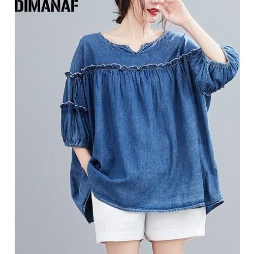 DIMANAF Womens Denim Shirts