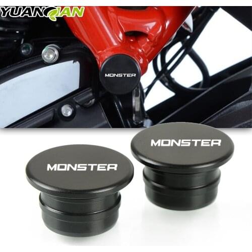 For Ducati MONSTER 797 MONSTER797 Desert Sled 2017 2018 Black Frame Caps Frame Hole Cover Plug Scrambler Classic Icon Sixty2