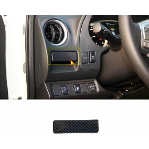 For Nissan Navara 2017 2018 2019 2020 Stainless Carbon Car copilot Front water cup frame Handle Cover Trim Car accessories 1pcs