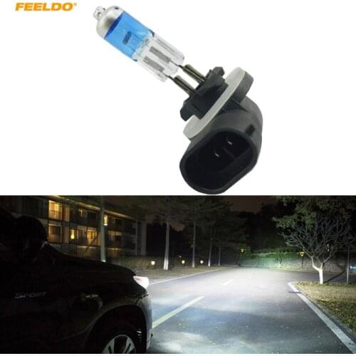 FEELDO 10Pcs White Auto 881 27W Car Fog Lights Halogen Bulb Headlights Lamp H27 Car Light Source Parking white #AM2243