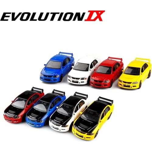Hot sale High simulation LANCER EVOLUTION IX model,1:32 alloy slide car toy,6 open door toy car,wholesale
