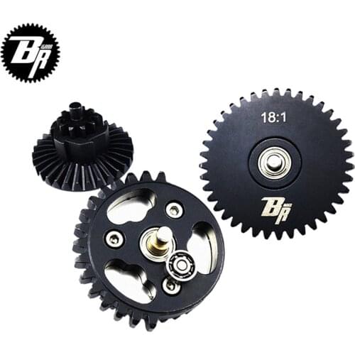 HK BigRRR Airsoft CNC Competition Grade 18:1/16:1/13:1 Gear Set Integrated Bearings For Gellball Blaster AEG V2/V3 Gearbox Parts
